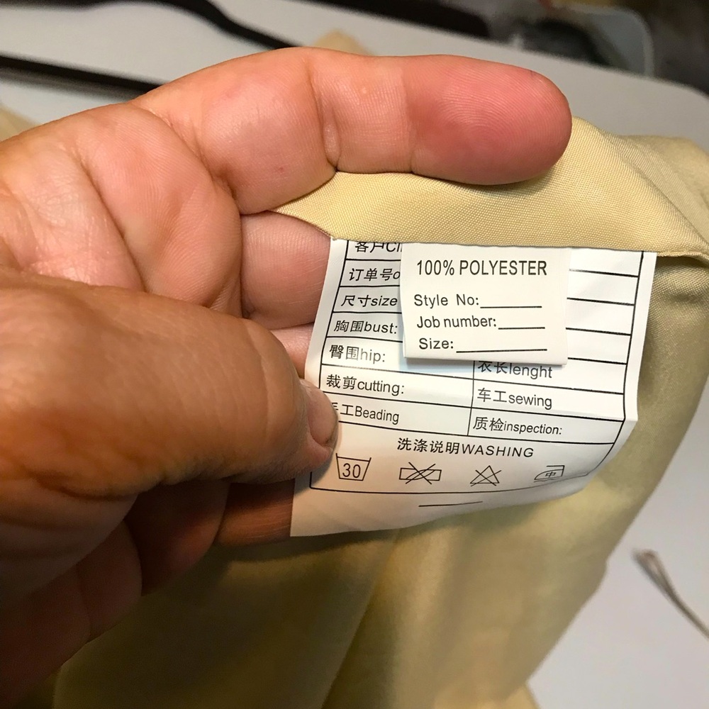 NWOT Buttercream Chiffon Dress - Picture 6 of 7